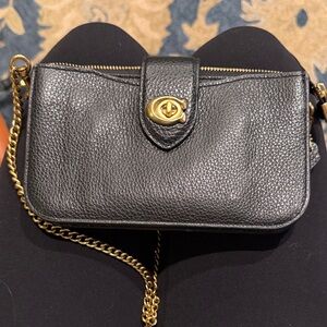 Coach Pebbled Leather Turnlock Crossbody
